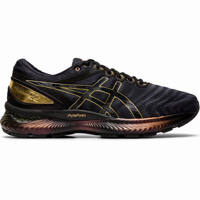 Férfi Asics Gel-Nimbus 22 Platinum Futócipő AS5301489 Fekete/Arany